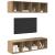 Set dulap TV cu raft cu depozitare 3 pcs stejar artizanal Lemn compozit GartenMobel Dekor