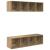 Set dulap TV cu raft cu depozitare 3 pcs stejar artizanal Lemn compozit GartenMobel Dekor