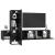 Set comodă TV cu raft Pe perete cu depozitare cu ușă 5 pcs Stejar negru Lemn compozit GartenMobel Dekor