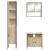 Set de mobilier pentru baie cu raft Pe perete cu depozitare cu ușă 3 pcs Stejar sonoma GartenMobel Dekor