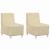Scaun canapea gri deschis 55 cm fabric 2 pcs Crem GartenMobel Dekor