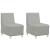Scaun canapea gri deschis 55 cm fabric 2 pcs Gri de nor GartenMobel Dekor