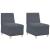 Scaune canapea 2 pcs Gri închis 55 x 74 x 82 cm Catifea GartenMobel Dekor