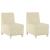 Scaune canapea 2 pcs Crem 55 x 74 x 82 cm Piele artificială GartenMobel Dekor