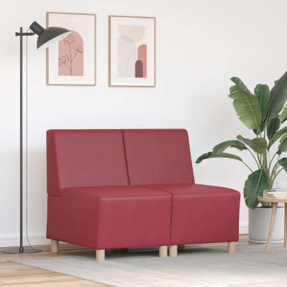 Scaune canapea 2 pcs bordo 55 x 74 x 82 cm Piele artificială GartenMobel Dekor