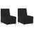 Scaune canapea 2 pcs Negru 55 x 74 x 82 cm Piele artificială GartenMobel Dekor