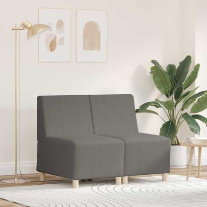 Sofa Chiar 2 pcs Gri deschis 55 x 74 x 82 cm GartenMobel Dekor