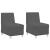 Sofa Chiar 2 pcs Gri închis 55 x 74 x 82 cm Țesătură de catifea GartenMobel Dekor