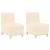 Sofa Chiar 2 pcs Crem 55 x 74 x 82 cm Țesătură de catifea GartenMobel Dekor