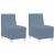 Sofa Chiar 2 pcs albastru 55 x 74 x 82 cm Țesătură de catifea GartenMobel Dekor