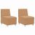 Sofa Chiar 2 pcs Bej 55 x 74 x 82 cm Țesătură de catifea GartenMobel Dekor