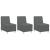 Scaun canapea gri deschis 55 cm fabric 3 pcs Gri închis GartenMobel Dekor