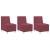 Scaun canapea gri deschis 55 cm fabric 3 pcs bordo GartenMobel Dekor