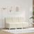 Scaune canapea 3 pcs Crem 55 x 74 x 82 cm Catifea GartenMobel Dekor