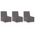 Scaune canapea 3 pcs Gri 55 x 74 x 82 cm Piele artificială GartenMobel Dekor