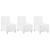 Scaune canapea 3 pcs Alb 55 x 74 x 82 cm Piele artificială GartenMobel Dekor