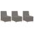 Sofa Chiar 3 pcs Gri deschis 55 x 74 x 82 cm GartenMobel Dekor