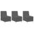 Sofa Chiar 3 pcs Gri închis 55 x 74 x 82 cm Țesătură de catifea GartenMobel Dekor