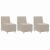 Sofa Chiar 3 pcs Gri deschis 55 x 74 x 82 cm GartenMobel Dekor