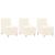 Sofa Chiar 3 pcs Crem 55 x 74 x 82 cm Țesătură de catifea GartenMobel Dekor