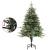 Brad de Crăciun pre-iluminat conuri de pin verde 120 cm PVC/PE GartenMobel Dekor