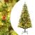 Brad de Crăciun pre-iluminat conuri de pin verde 120 cm PVC/PE GartenMobel Dekor