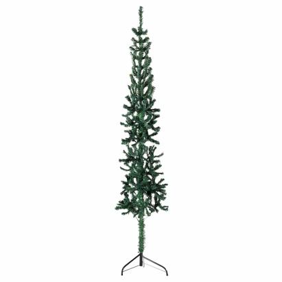 Jumătate brad de Crăciun subțire cu suport, verde, 120 cm GartenMobel Dekor