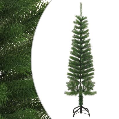 Brad de Crăciun artificial subțire cu suport, 150 cm, PE GartenMobel Dekor