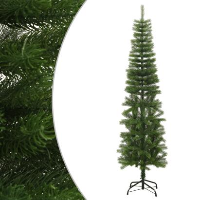 Brad de Crăciun artificial slim cu suport, 210 cm, PE GartenMobel Dekor