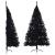 Jumătate brad de Crăciun artificial cu suport, negru 180 cm PVC GartenMobel Dekor