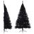 Jumătate brad de Crăciun artificial cu suport, negru 210 cm PVC GartenMobel Dekor