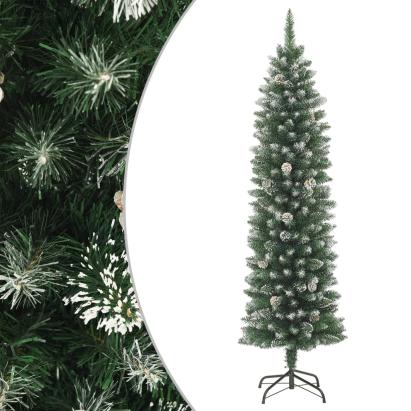 Brad de Crăciun artificial slim cu suport, 150 cm, PVC GartenMobel Dekor