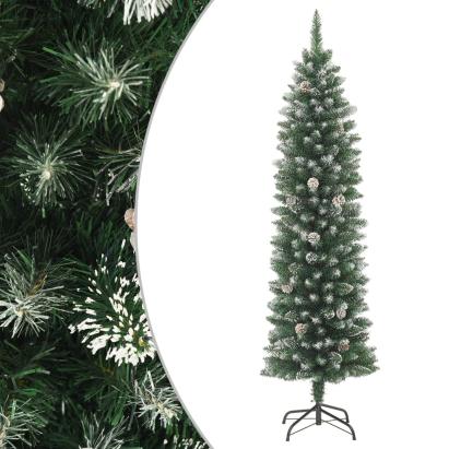 Brad de Crăciun artificial slim cu suport, 210 cm, PVC GartenMobel Dekor