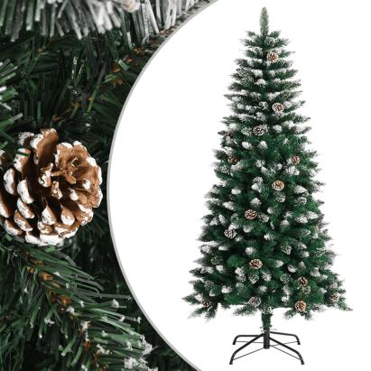 Brad de Crăciun artificial cu suport, verde, 120 cm, PVC GartenMobel Dekor