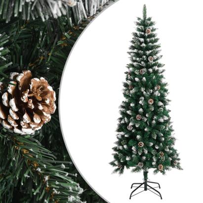 Brad de Crăciun artificial cu suport, verde, 240 cm, PVC GartenMobel Dekor