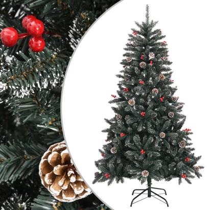 Brad de Crăciun artificial cu suport, verde, 150 cm, PVC GartenMobel Dekor
