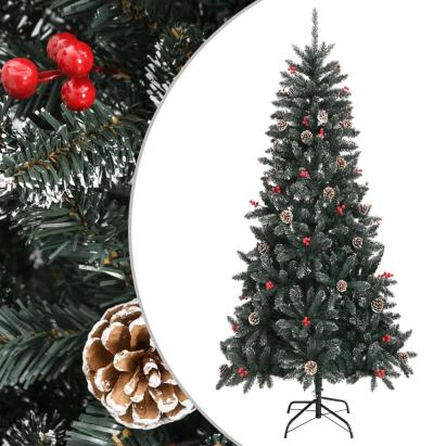 Brad de Crăciun artificial cu suport, verde, 240 cm, PVC GartenMobel Dekor