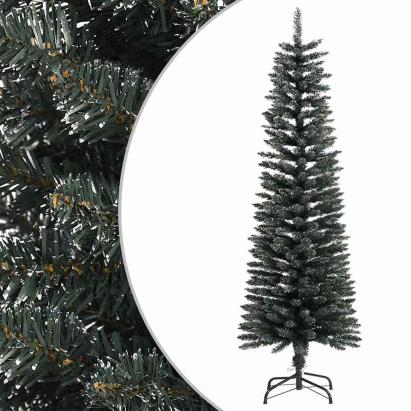 Brad de Crăciun artificial slim cu suport, verde, 150 cm, PVC GartenMobel Dekor