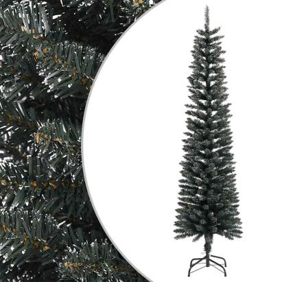 Brad de Crăciun artificial slim cu suport, verde, 180 cm, PVC GartenMobel Dekor