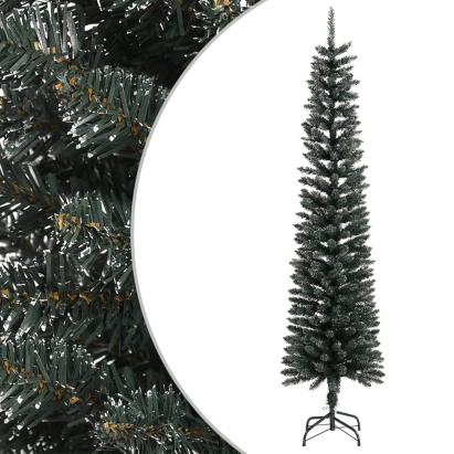 Brad de Crăciun artificial slim cu suport, verde, 240 cm, PVC GartenMobel Dekor