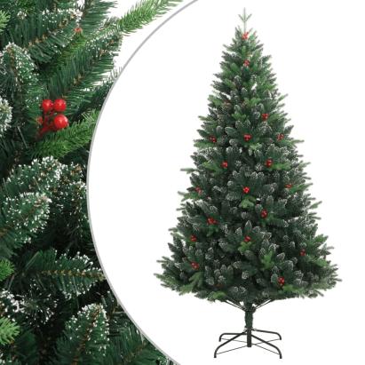 Pom de Crăciun artificial cu balamale & fructe roșii 180 cm GartenMobel Dekor