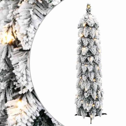Brad de Crăciun artificial pre-iluminat 45 LED-uri/zăpadă 90 cm GartenMobel Dekor