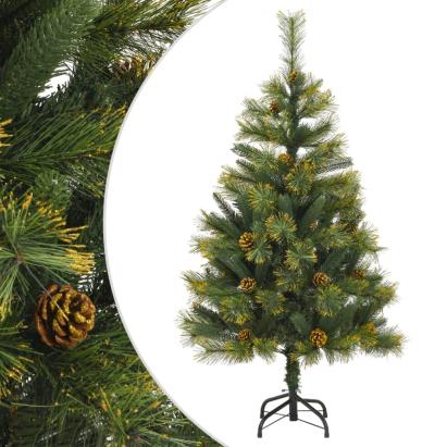 Brad de Crăciun artificial cu conuri și balamale, 120 cm GartenMobel Dekor