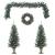 Set decorațiuni de ușă pentru Crăciun 4 piese PVC GartenMobel Dekor