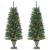 Brazi de Crăciun artificiali 2 buc. 100 LED-uri verde 120 cm GartenMobel Dekor