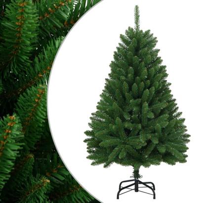 Brad de Crăciun artificial cu suport și balamale, verde, 120 cm GartenMobel Dekor