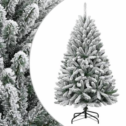 Brad de Crăciun artificial cu balamale și zăpadă, 120 cm GartenMobel Dekor