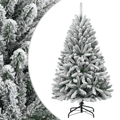 Brad de Crăciun artificial cu balamale și zăpadă pufoasă 150 cm GartenMobel Dekor