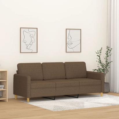 Canapea cu 3 locuri, maro, 180 cm, material textil GartenMobel Dekor
