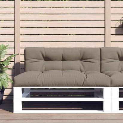 Pernă de paleți, gri taupe, 120x40x12 cm, material textil GartenMobel Dekor